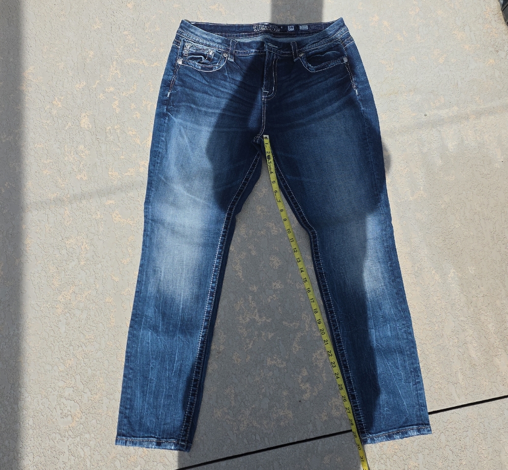 Miss Me Dark Blue Straight Leg Jeans